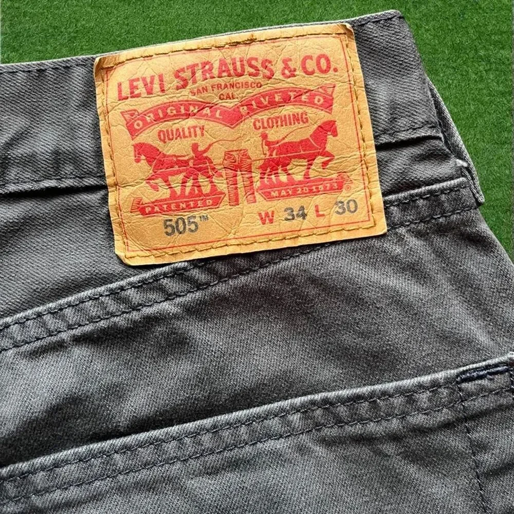 Levi-s Men's Grey and Black Jeans